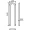 Universal hoop | steel tube |  48 /  60 mm | for casting in concrete | steel tube  60 mm x 2,5 mmtotal width: approx. 400 mmtotal height: approx. 1400 mm | hot-dip galvanized